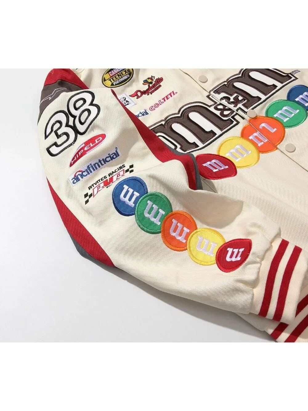 Mens Embroidery Jacket Patchwork Baseball Jackets Varsity Retro Casual Sweatshir